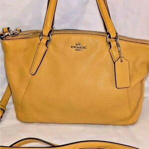 Coach Mustard Leather Shoulder Bag